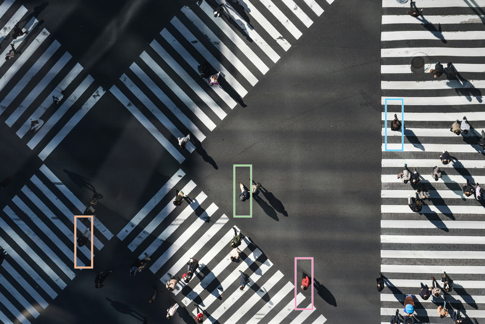 Image showing pedestrian recognition on a pedestrian crossing